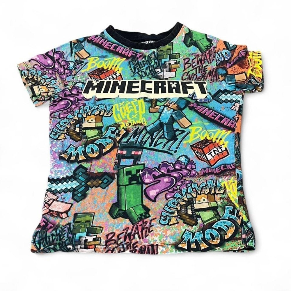 Minecraft multicolored graffiti style babytee